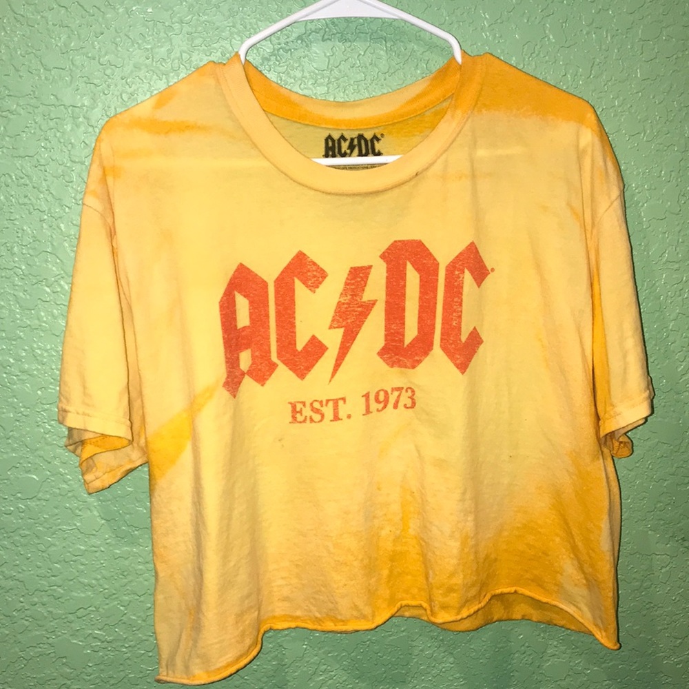 AC/DC bleached crop top